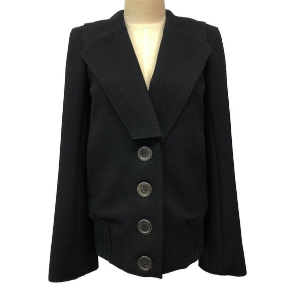 MARC JACOBS Women's Black Wool Bomber/Jacket Size 4 NEW WITH TAGS - Picture 9 of 13